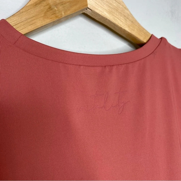 Vitality Balance Athletica Sunstone Pink Ivy Sleeveless Bodycon Midi Dress Small - Picture 9 of 10